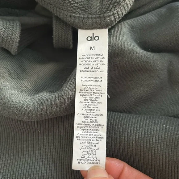 Alo Yoga - Accolade Hoodie Charcoal green, UNISEX, size; M in, worn once. EUC. - Picture 14 of 15